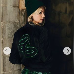 EUC BLACKMILK Small Slytherin Harry Potter Letterman Jacket